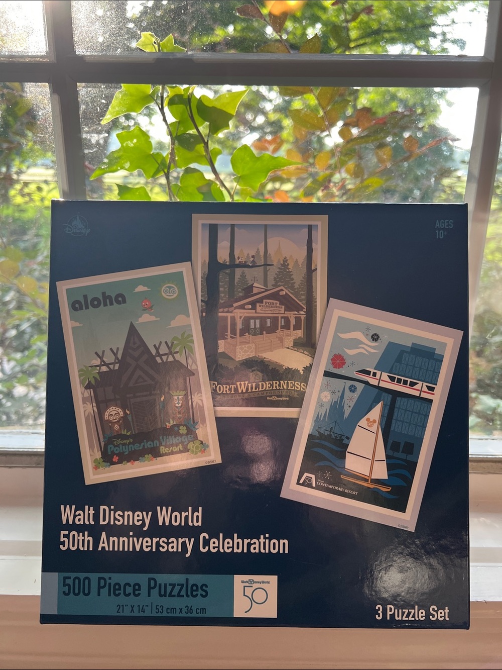Walt Disney World 50th Anniversary 3- 500 Piece Puzzle Resort Set